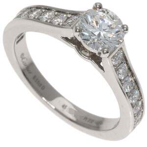CARTIER Silver Diamond Ring #45